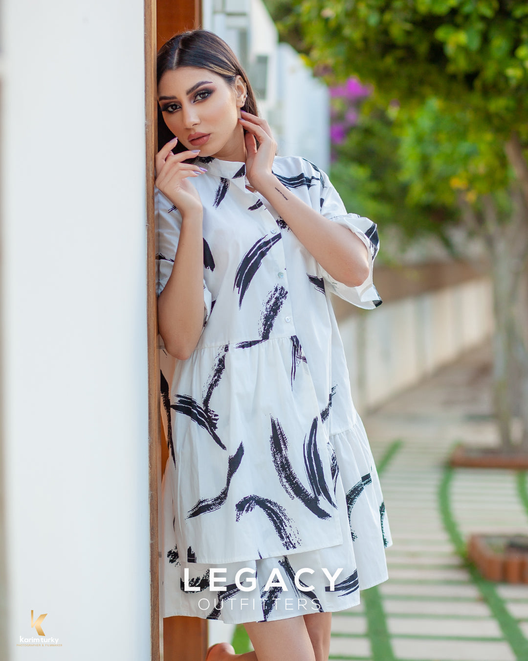 Chemise en popeline avec pli