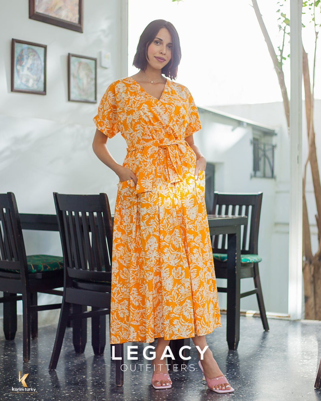 Robe « cache coeur Tropicale »